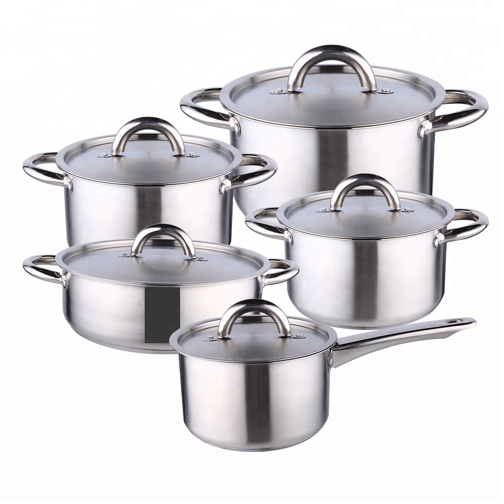 Stainless steel kitchen custom pots and pans cookware sets Chaozhou